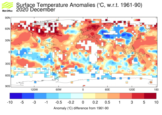 SST anomaly map